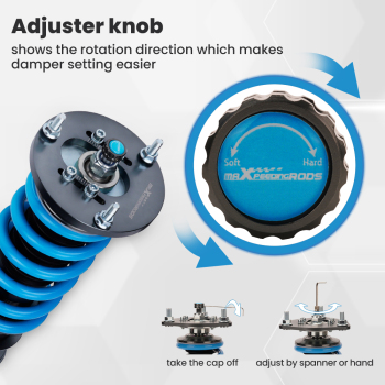 Amortisseur réglable combinés filetés Compatible pour BMW 3 Cabriolet 2 portes (E46) 330ci ; 325ci;323ci ; 320cd,330cd (04/2000-12/2007)kit dabaissement